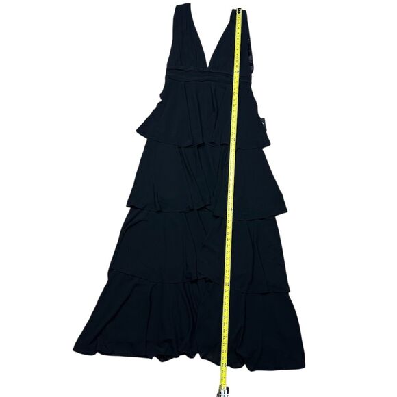 NWT Lulus Women's Amazing Evening Black Tiered Maxi Dress Formal Size L - Picture 6 of 10